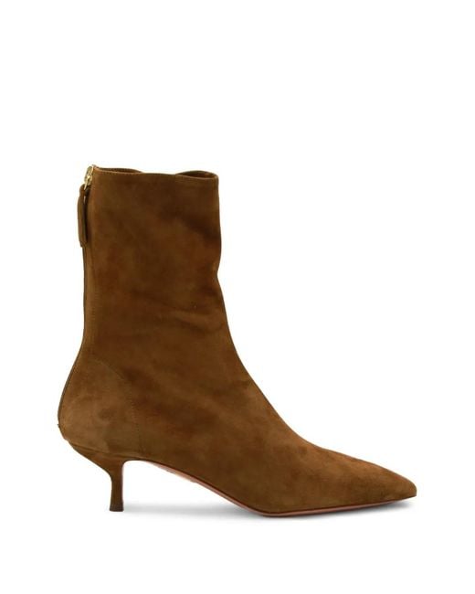 Aquazzura Brown Pointed-Toe Boots