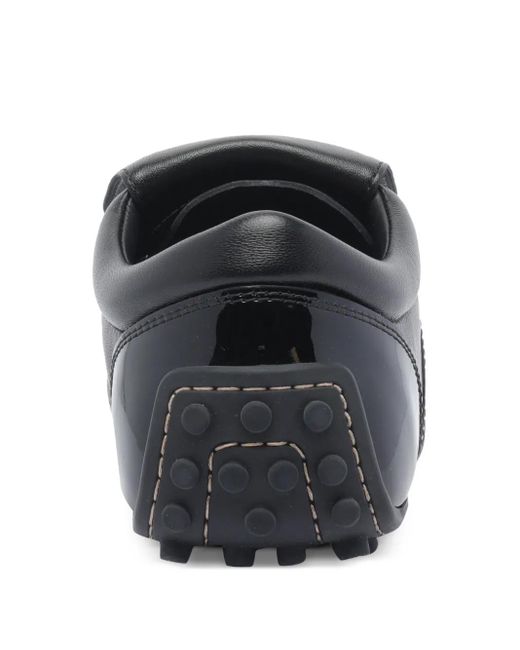Tod's Black Leather Lace-Up Low-Top Sneakers