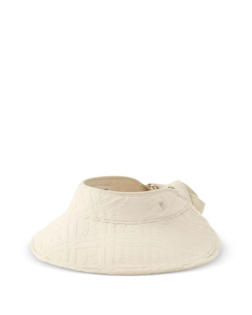 Helen Kaminski Natural Geometric-Pattern Fringed-Edge Visor
