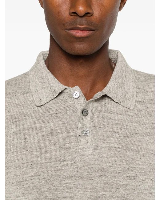 Amaranto Gray Short-Sleeve Polo Shirt for men