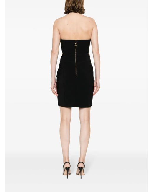 Elisabetta Franchi Black Sweetheart-Neckline Minidress