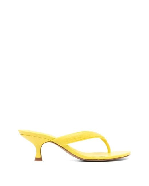 Farm Rio Yellow Rob Heeled Sandals