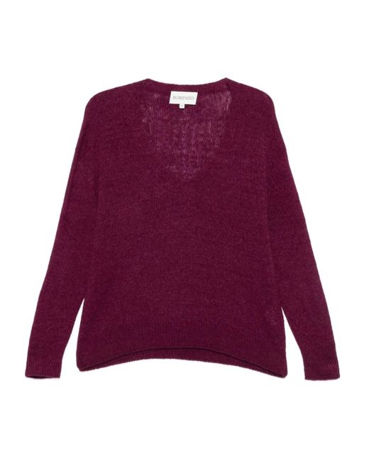 Maglione Con Scollo A V di Eric Bompard in Purple