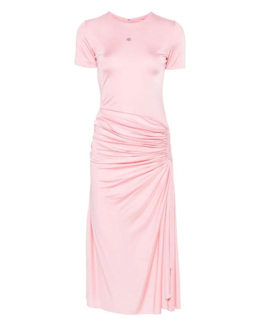 Vestido midi drapeado Givenchy de color Pink