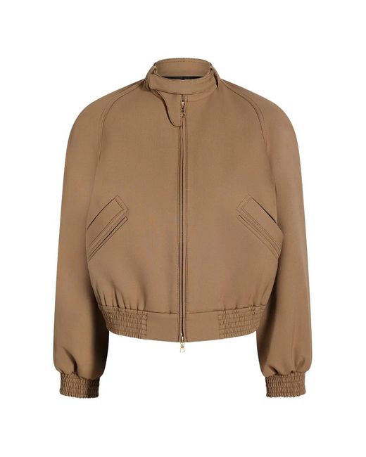 Adam Lippes Brown Maclaren Zip-Up Jacket