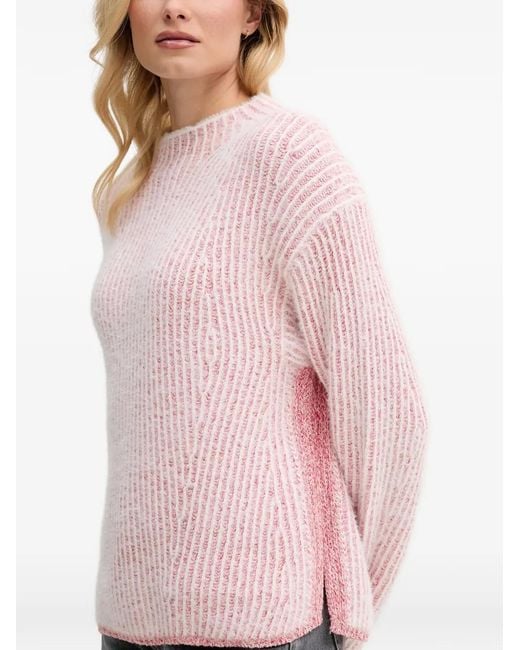 Ouí Pink Textured Knitted Sweater