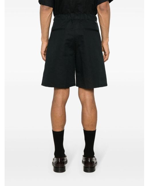 Low Brand Black Elastic-waist Tailored Shorts for men