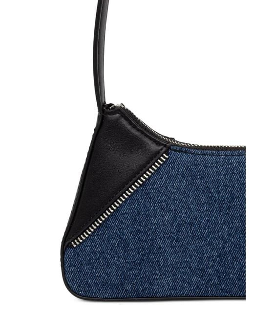Karl Lagerfeld Blue Rebel Denim-Panelled Zip-Detail Tote Bag