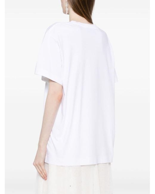Simone Rocha T-shirt Met Grafische Print in het White