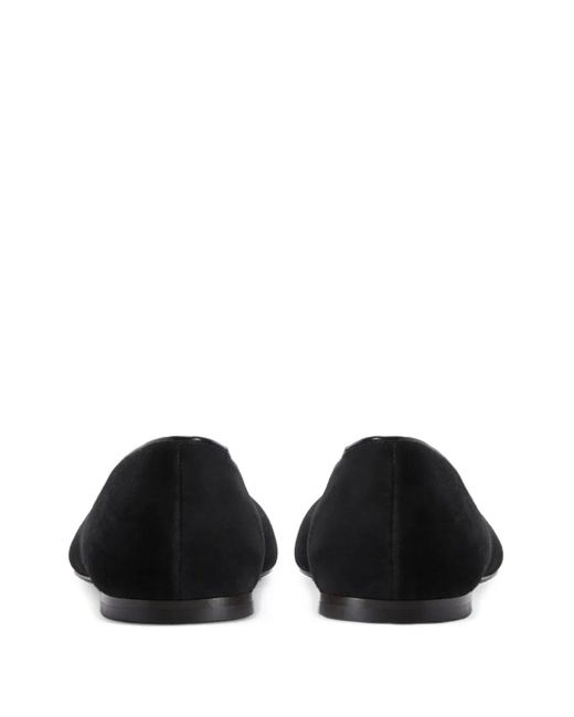 Giuseppe Zanotti Black Georgia Suede Ballet Flats
