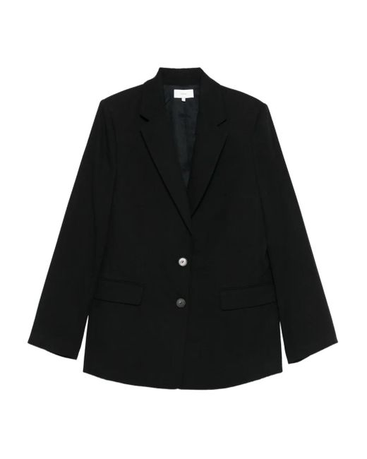 Vince Black Button-Fastening Cotton Jacket