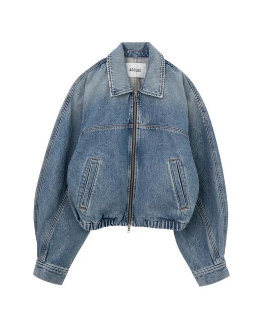 Agolde Blue Dixon Cocoon Denim Jacket