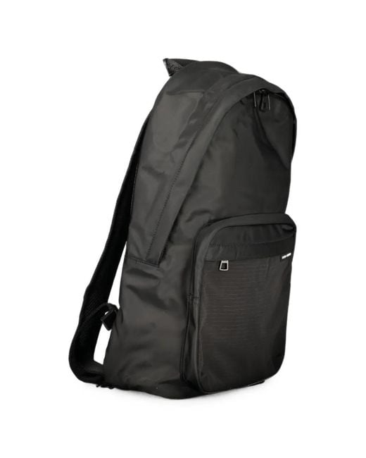 Tommy Hilfiger Black Logo-Patch Panelled Backpack for men