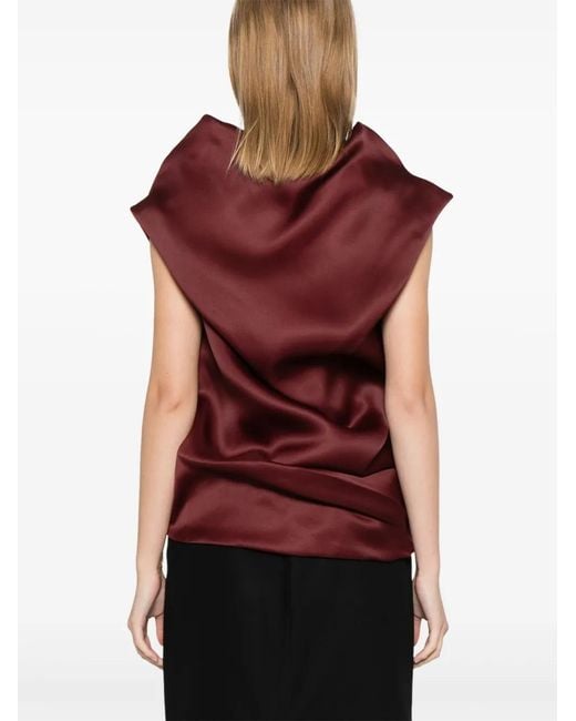 Khaite Red Luola Top