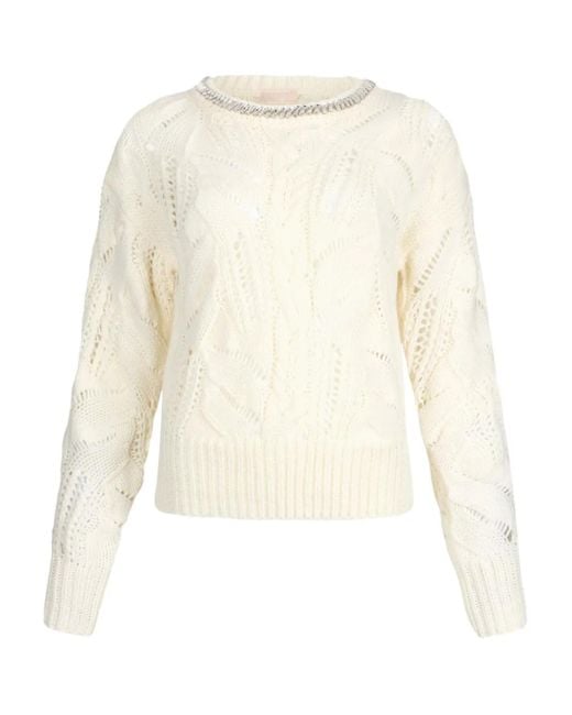 Jersey con gemas Liu Jo de color White