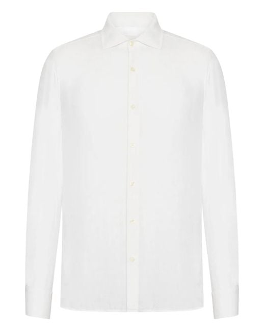 Camicia di 120% Lino in White da Uomo