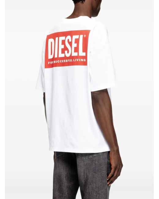 DIESEL White T-Boxt-Bisk Maglietta for men