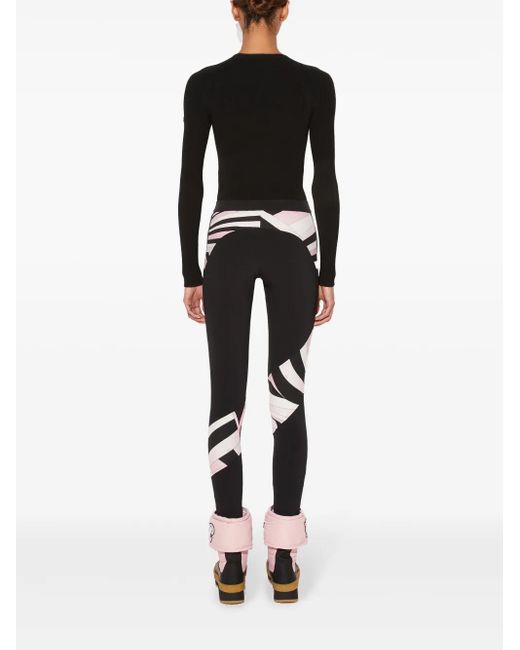 Emilio Pucci Black Iride-Print Trousers