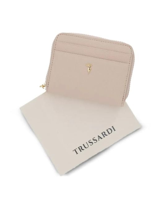 Trussardi Natural Zip-Fastening Card Wallet