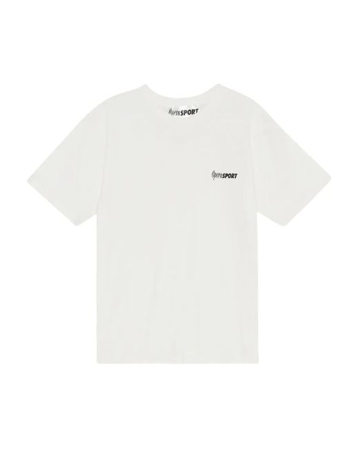 OperaSPORT White Logo-Detail Cotton T-Shirt