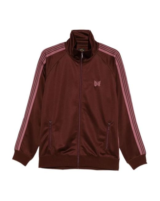 メンズ Needles Striped Zip Jacket Red
