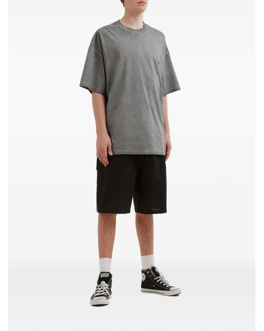 AFTERMATHS Black Cargo Shorts for men
