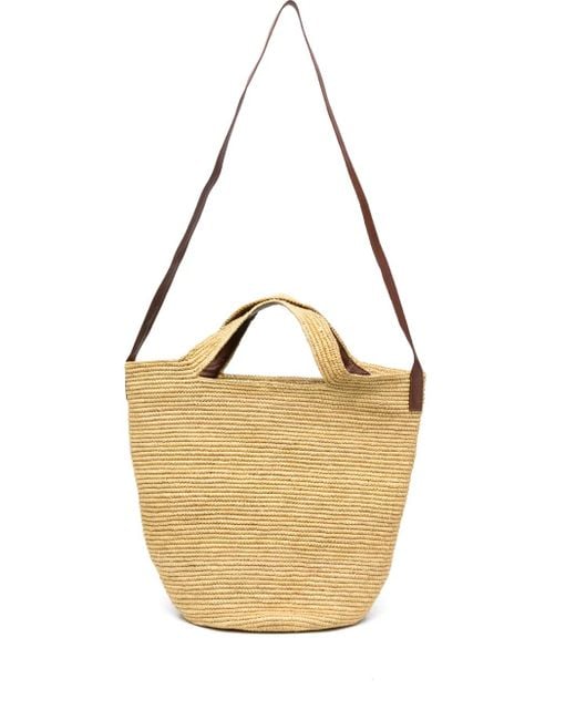 Sensi Studio Metallic Interwoven-Straw Tote Bag