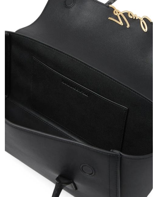 Karl Lagerfeld Black K/Signature Elongated Shoulder Bag