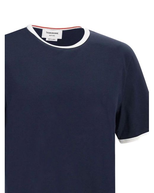 Thom Browne Blue Crew Neck T-Shirt for men