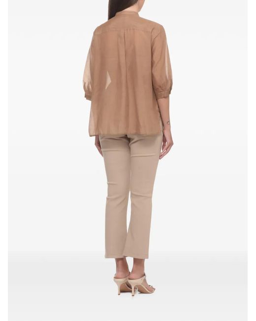 Emme Natural Emmgiga Pleated Puff-Sleeve Shirt