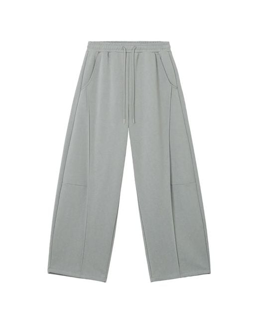 B+ AB Gray Drawstring Wide-Leg Track Pants