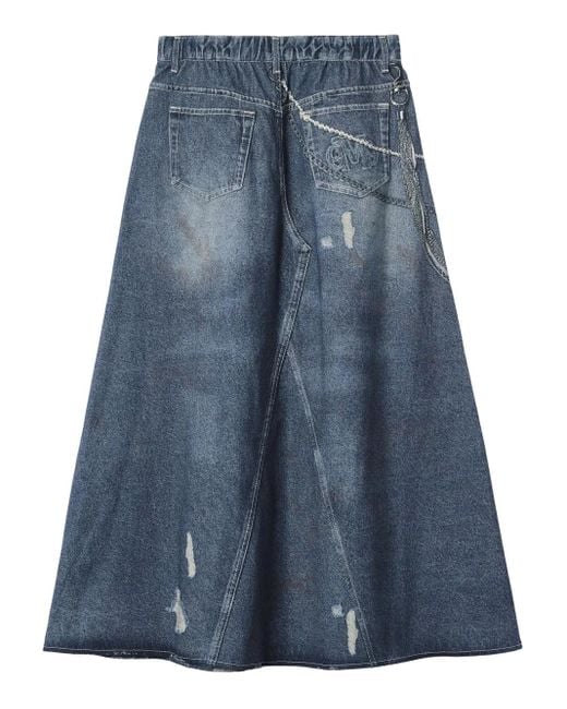 Musium Div. Blue Denim Midi Skirt