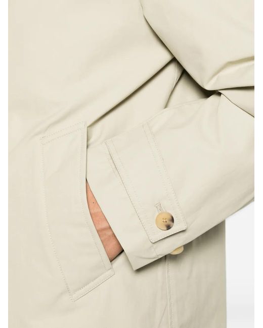 Paul Smith White Single-Breasted Buttoned Coat for men