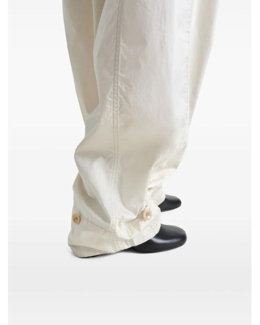 Lemaire White Volume Trousers
