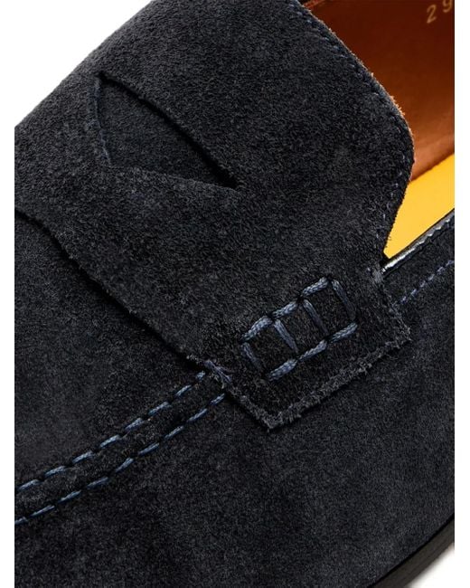 Doucal's Black Suede Loafers for men