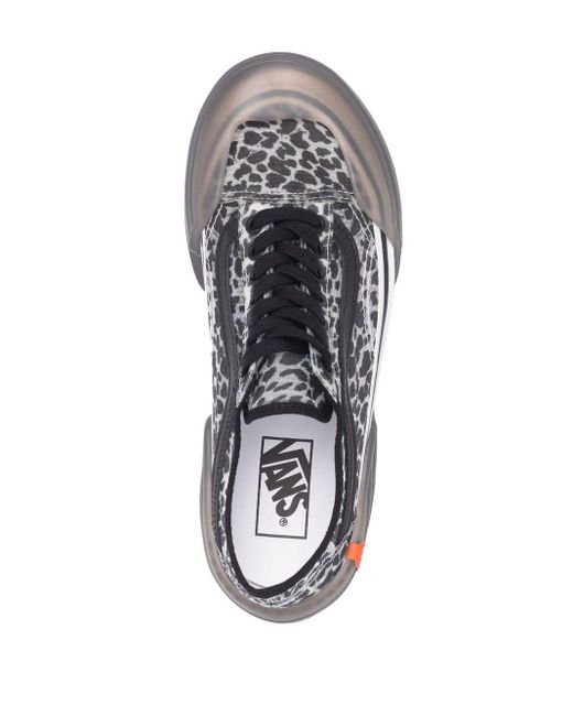 Vans Old Skool Leopard-print Sneakers in Gray | Lyst