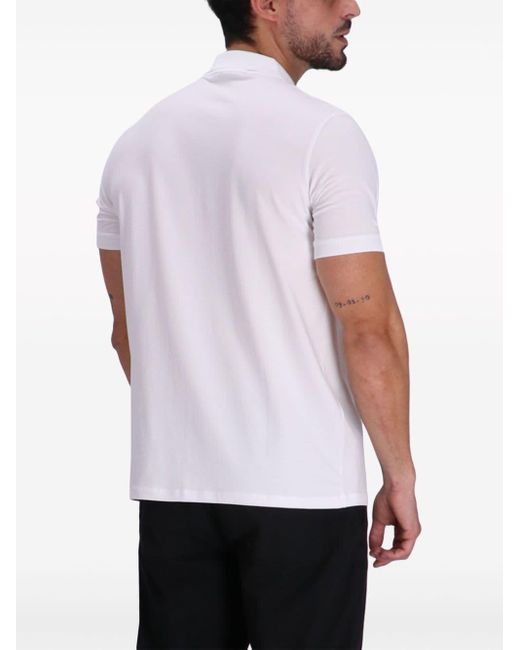 メンズ Karl Lagerfeld ロゴ ポロシャツ White