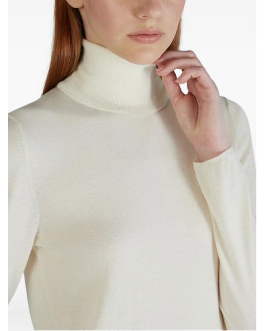 Pull À Col Roulé Zanone en coloris White