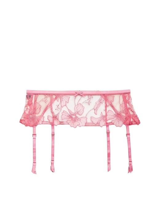 Fleur du Mal Pink Harper Garter Belt