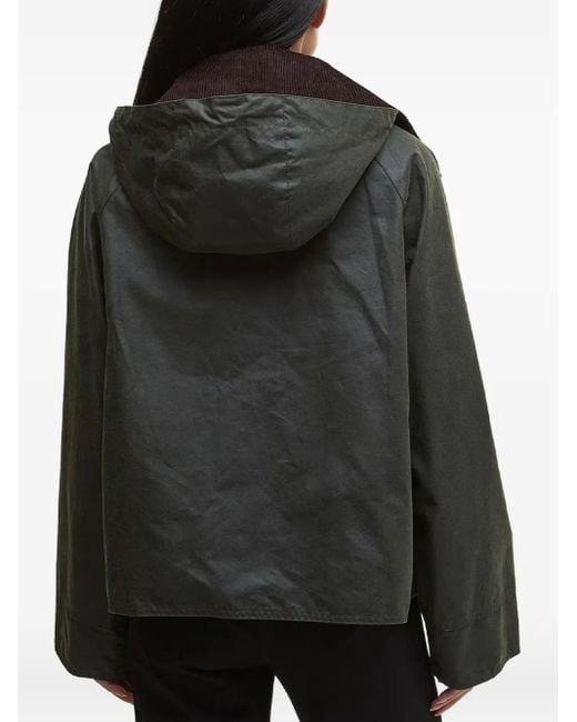 Barbour コーデュロイカラーフーデッドジャケット Black