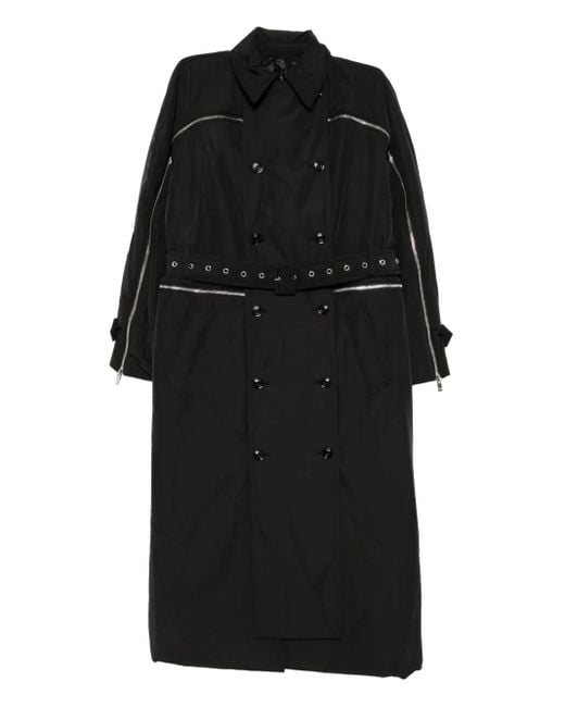 ROKH ダブルトレンチコート Black