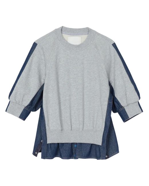 3.1 Phillip Lim Blue Panelled Sweatshirt