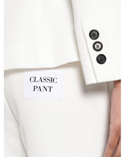 Moschino White Patch-detail Cotton Trousers