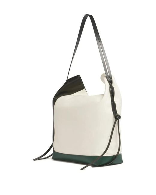 Marni Black Leather Pod 2.0 Large Shoulder Bag