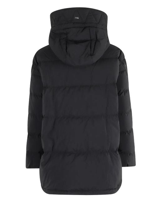 Herno Black Hodded Padded Coat