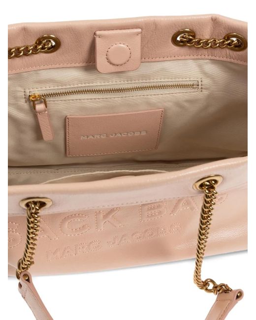 Marc Jacobs Natural The Sac Embossed-Logo Chain-Strap Tote Bag