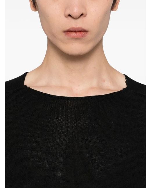 Ma+ Black Serialized Loose Fit T-Shirt for men