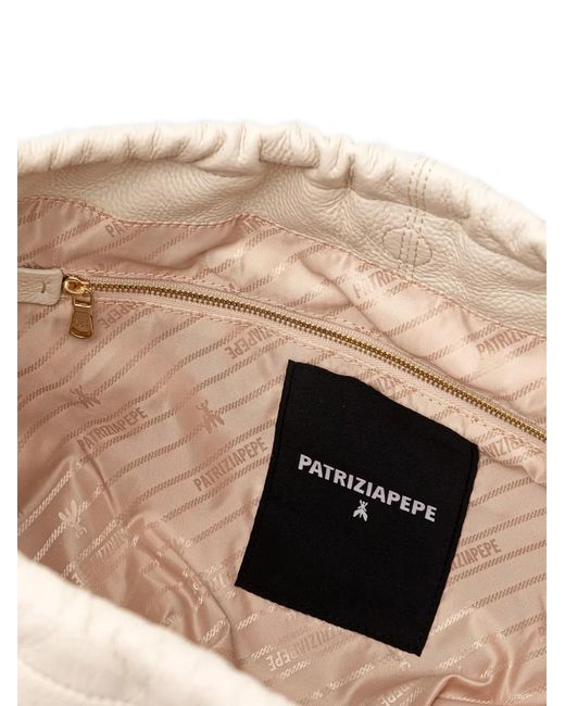 Patrizia Pepe Natural Bubble Drawstring-Detail Bag
