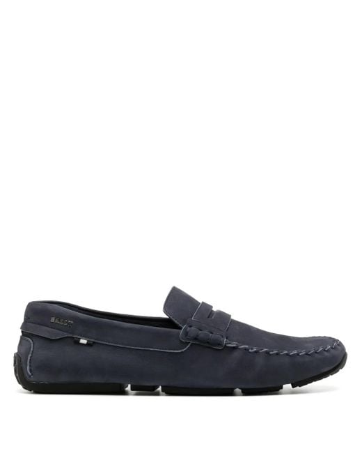 Bally Blue Pier Leather Loafers for men
