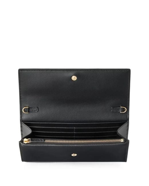 Fendi Gray Ff Continental With Chain